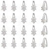 DICOSMETIC 20Pcs Brass Micro Pave Clear Cubic Zirconia Snap On Bails KK-DC0001-07-1
