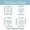 120Pcs 4 Styles Transparent Acrylic Beads OACR-YW0004-31-2