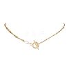 304 Stainless Steel Chain with Natural Pearl Necklaces with OT Clasps NJEW-JN05989-2