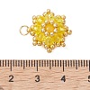 Dyed Natural Malaysia Jade & Electroplate Glass Cluster Beaded Pendants PALLOY-MZ01311-02-3