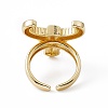 Brass OX Head Open Cuff Ring RJEW-I086-14G-3