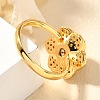 Flower Rotatable Finger Ring for Women RJEW-U035-01G-08-3