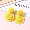 Bohemian Style Raffia Dangle Stud Earrings FS-WGA49F5-04-1