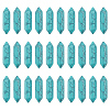 30Pcs Dyed Faceted Bullet Synthetic Turquoise Points for Wire Wrapped Pendants Making G-OC0005-98-1