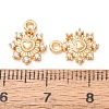 Valentine's Day Brass Micro Pave Clear Cubic Zirconia Charms CU-K002-13G-2