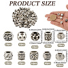 100Pcs 10 Styles Alloy European Beads FIND-SP0003-96-2