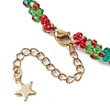 Christmas Handmade Glass Seed Beads Link Bracelets for Women BJEW-MZ00123-4