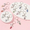 Imitation Pearl Acrylic & Alloy Angel Keychain KEYC-JKC00520-4