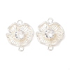 Brass Pave Clear Cubic Zirconia Connector Charms CU-CBAEC99-11S-1