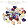 30Pcs 6 Colors Flat Back K9 Glass Rhinestone Cabochons MRMJ-YW0002-004-3