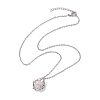 Crystal Stone Cage Pendant Necklaces NJEW-JN04756-01-2