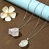 Natural Quartz Nugget Pendant Necklace with 304 Stainless Steel Chains NJEW-JN04385-01-6
