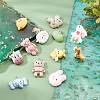 48Pcs 12 Styles Opaque Resin Pendants FIND-SC0003-24-4