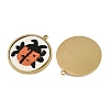 304 Stainless Steel & Embroidered Pendants SA-CBA1ED9-02G-2