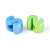 UV Plating Opaque Acrylic European Beads OACR-M027-03S-3