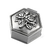 Hexagon Shaped Zinc Alloy Jewelry Box OBOX-WH0001-03-1