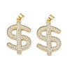 Brass Micro Pave Cubic Zirconia Pendants KK-S526-22G-1