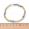 201 Stainless Steel Byzantine Chain Bracelets BJEW-B078-170GP-3