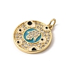 Brass Micro Pave Cubic Zirconia Pendants KK-K419-01G-3