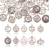 100Pcs 10 Styles Tibetan Style Alloy Pendants TIBEP-CJ0001-50-2