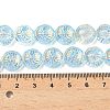 Half Electroplate Baking Paint Glass Beads Strands EGLA-K061-11A-AB06-4