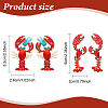 ANATTASOUL 2 Pairs 2 Style Rhinestone Lobster Stud Earrings EJEW-AN0002-67-2