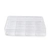 16 Grids Plastic Bead Containers with Cover CON-K002-03C-2