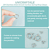 Unicraftale 304 Stainless Steel Smooth Surface Spring Ring Clasps STAS-UN0009-44P-5