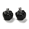 Natural Obsidian Pumpkin Charms G-K338-27P-02-1