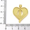 Real 18K Gold Plated Brass Pendants with Shell KK-D534-05G-04-3