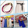 120Pcs 3 Styles CCB Plastic with Alloy Cord Ends FIND-WR0013-11-5