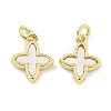 Brass with Sea Shell Charms X-KK-Q820-15G-1