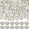 120Pcs Brass Rhinestone Spacer Beads RB-PA0001-03S-02-1