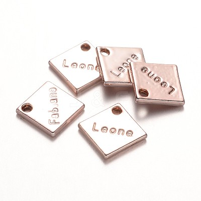 Cadmium Free & Nickel Free & Lead Free Alloy Rhombus Charms PALLOY-N0129-31-NR-1