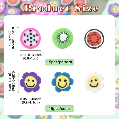 Handmade Polymer Clay Cabochons CLAY-YW0001-06-1