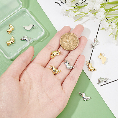 12Pcs 2 Colors Brass Pendants KK-FH0003-37-1