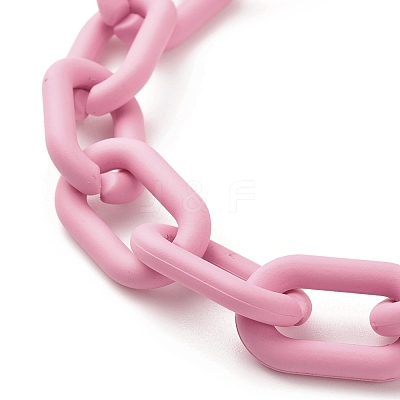 Opaque Acrylic Cable Chain Wristlet Straps X-HJEW-JM00665-12-1