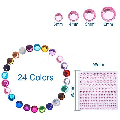 Transparent Acrylic Rhinestone Sticker DIY-WH0012-03-1