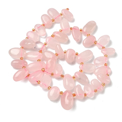 Natural Rose Quartz Beads Strands G-P604-A21-01-1