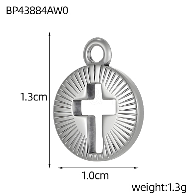 304 Stainless Steel Charms STAS-OY007-13P-1