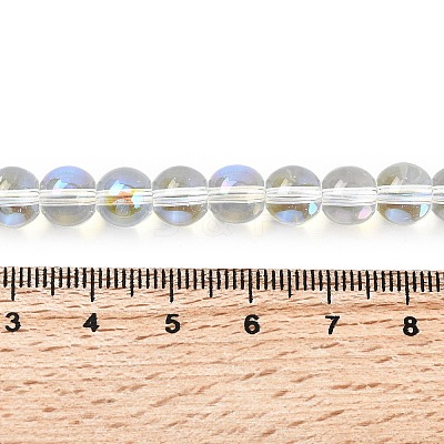 Electroplate Glass Beads Strands EGLA-Q062-8mm-A08-1