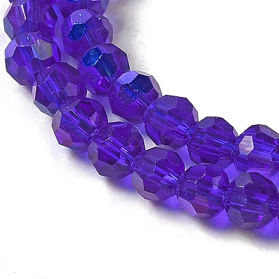 Electroplate Transparent Glass Beads Strands EGLA-A035-T3mm-L06-1
