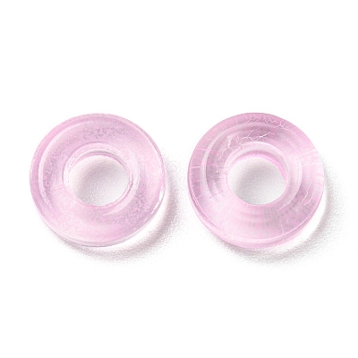 Transparent Glass European Beads GLAA-D009-01D-1