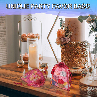 50Pcs Organza Bags Jewellery Storage Pouches Wedding Favour Party Mesh Drawstring Gift OP-TA0001-16D-1