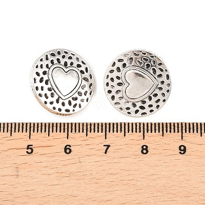 Tibetan Style Alloy Shank Buttons TIBE-Q044-04AS-RS-1