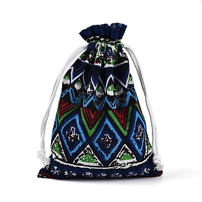 Ethnic Style Burlap Packing Pouches ABAG-N009-06C-02-1