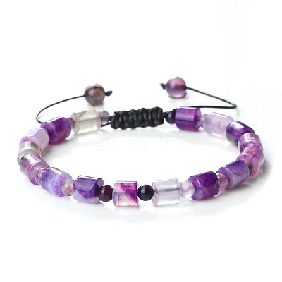 Bohemian Style Natural Banded Agate/Striped Adjustable Braided Bracelets for Women JX4238-6-1