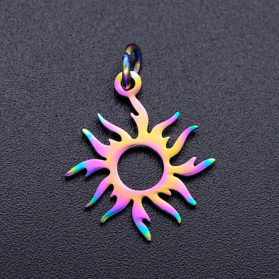 Ion Plating(IP) 304 Stainless Steel Solar Eclipse Pendants STAS-S105-JN158-1