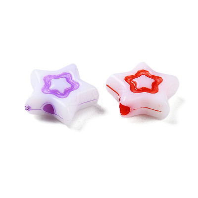 Opaque Acrylic Beads X-SACR-P031-19A-1