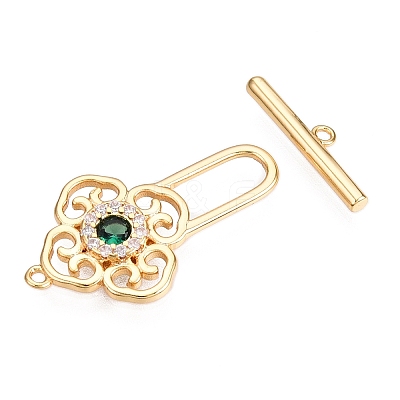 Brass Toggle Clasps KK-N054-150G-1